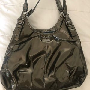 Coach purse - Grey patent leather